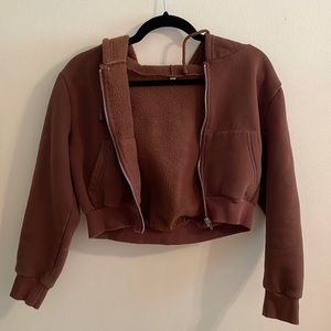 Brown Cropped Sweatshirt